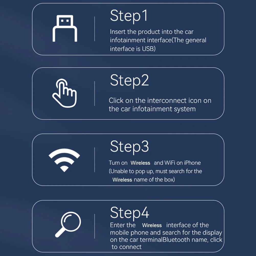 Wireless Carplay Android Auto Adapter Plug&Play Smart AI Box BT CarPlay AI Box for OEM Wired CarPlay/Andriod Auto Cars