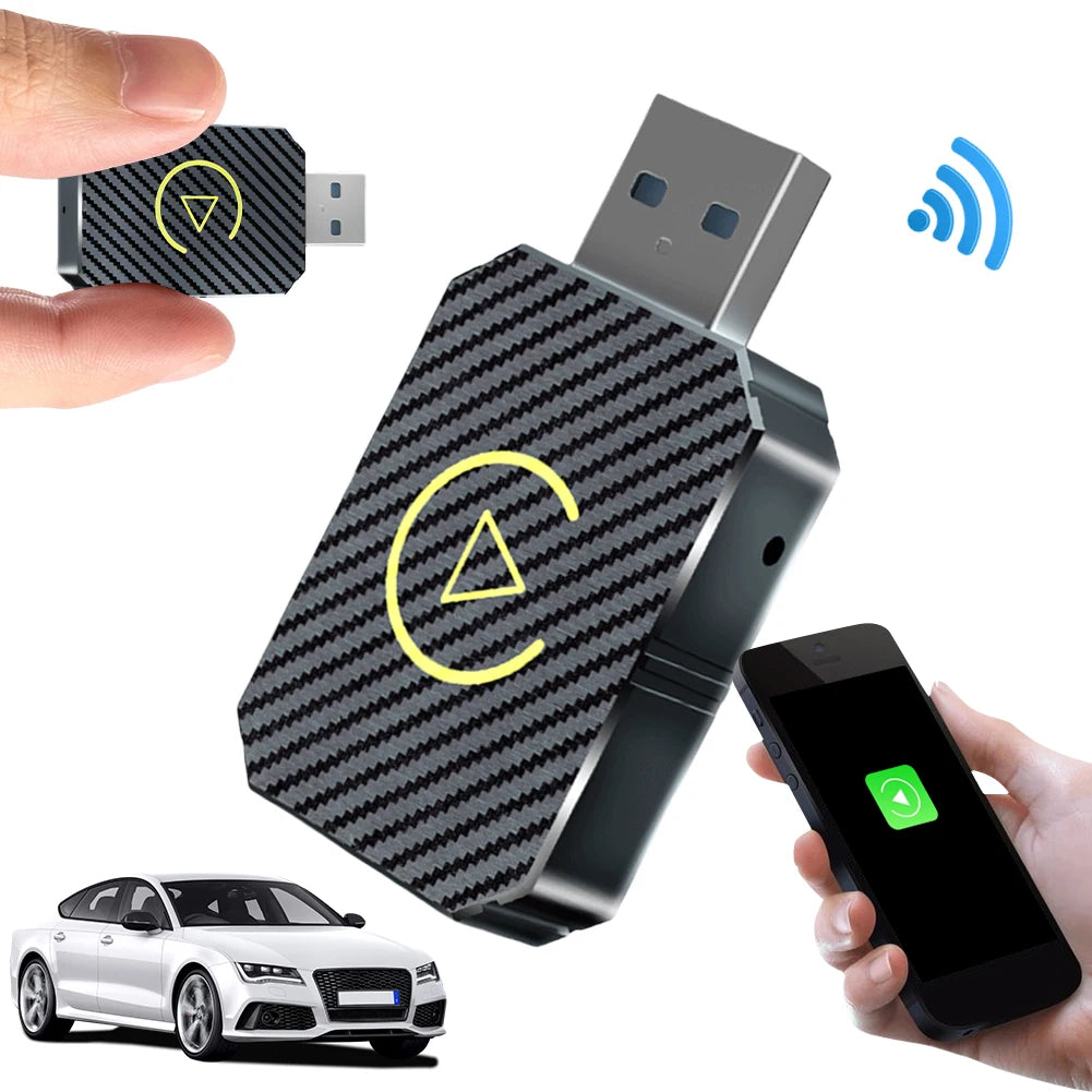 Wireless Carplay Android Auto Adapter Plug&Play Smart AI Box BT CarPlay AI Box for OEM Wired CarPlay/Andriod Auto Cars