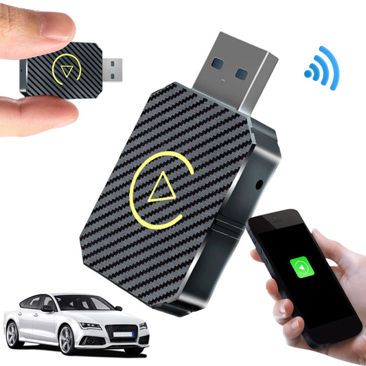 Wireless Carplay Android Auto Adapter Plug&Play Smart AI Box BT CarPlay AI Box for OEM Wired CarPlay/Andriod Auto Cars